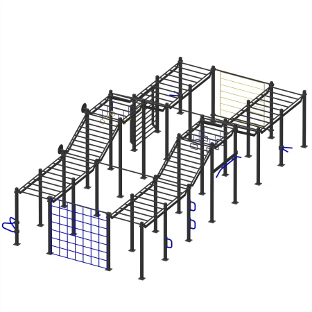 Cadre de gymnastique suédoise d’extérieur - CH1 | Street Workout - Vue latérale