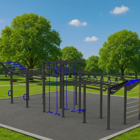 Structure de gymnastique suédoise personnalisable - CH3 | Extérieur - Vue extérieure