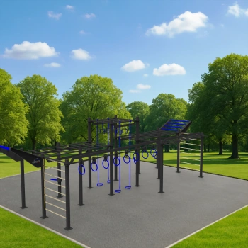 Customizable Calisthenics Structure - CH3 | Outdoor - Full View 2