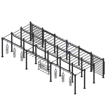 Calisthenics Frame with Punching Bags - CH5 | Outdoor - Total View