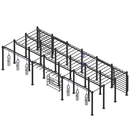 Struttura Calisthenics con Sacchi da Boxe - CH5 | Outdoor - Visuale Totale