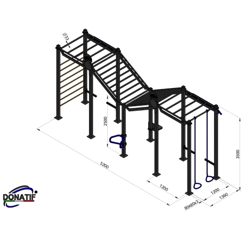 Marco de calistenia para exteriores - CH6 | Street Workout - Medidas