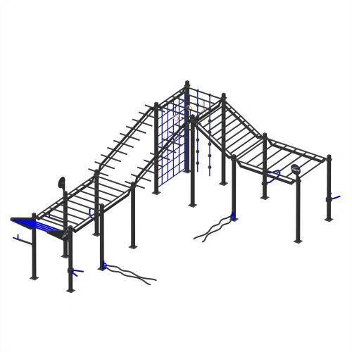 Structure multi-plate-forme de gymnastique suédoise - CH7 | Parc extérieur - Vue totale