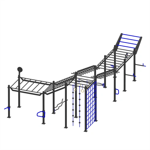 Struttura Calisthenics Multi-Rig - CH7 | Parco Outdoor - Visuale Completa