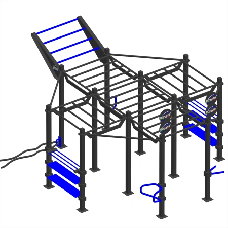 Structure complète de gymnastique suédoise - CH10 | Professionnel - Vue latérale
