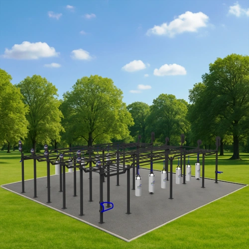 Struttura Calisthenics Tripla - CH12 | Parco Outdoor - Visuale all'Aperto