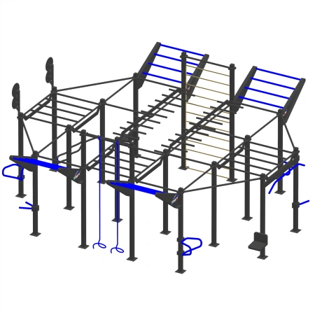 Structure d’entraînement fonctionnel de gymnastique suédoise - CH13 | Extérieur - Vue complète