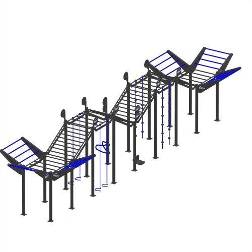 Estructura de calistenia profesional - CH14 | Street Workout - Vista lateral