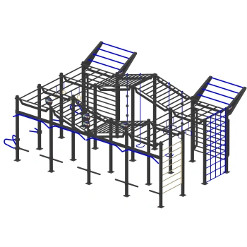 Multi-Level Calisthenics Structure - CH15 | Professional - Full View
