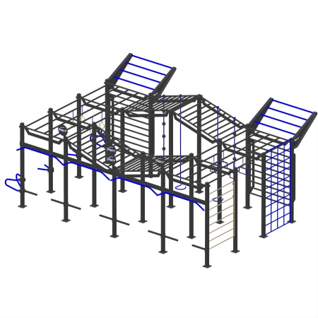 Struttura Calisthenics Multi-Livello - CH15 | Professionale - Visuale Completa