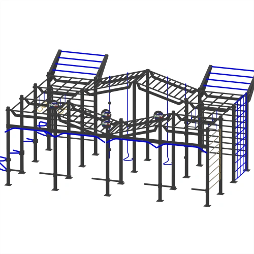 Struttura Calisthenics Multi-Livello - CH15 | Professionale - Visuale Frontale