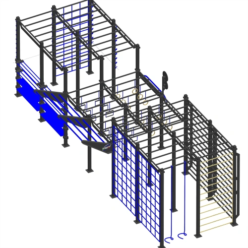 Estructura de entrenamiento de obstáculos de calistenia - CH17 | Exterior - Vista completa