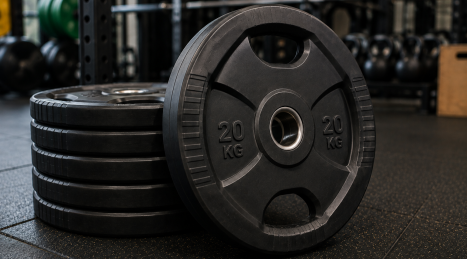 Discos de gimnasio de 20 kg: ¿de hierro fundido, recubiertos de goma o tipo «bumper»? La elección correcta