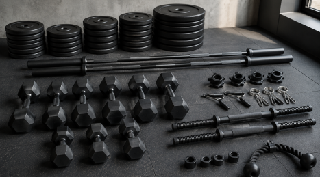 Kit de mancuernas y barra: crea un conjunto modular que se adapta a tu entrenamiento