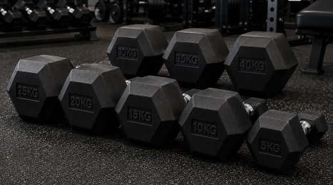 Mancuernas hexagonales frente a redondas: ¿cuáles elegir para el entrenamiento funcional?