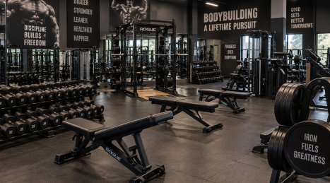 Krafttrainingsraum für Bodybuilding: Anforderungen und Nutzung