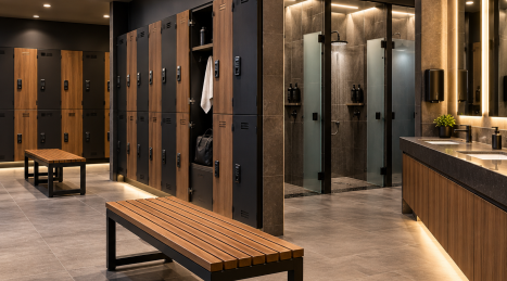 Cómo diseñar los vestuarios de un gimnasio: guía práctica sobre distribución, servicios y funcionalidad