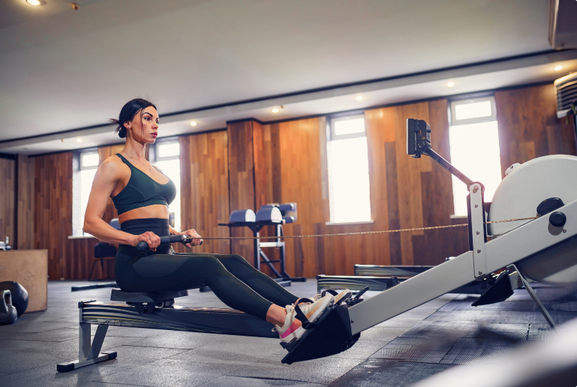 How many calories does the rowing machine burn? Realistic tables