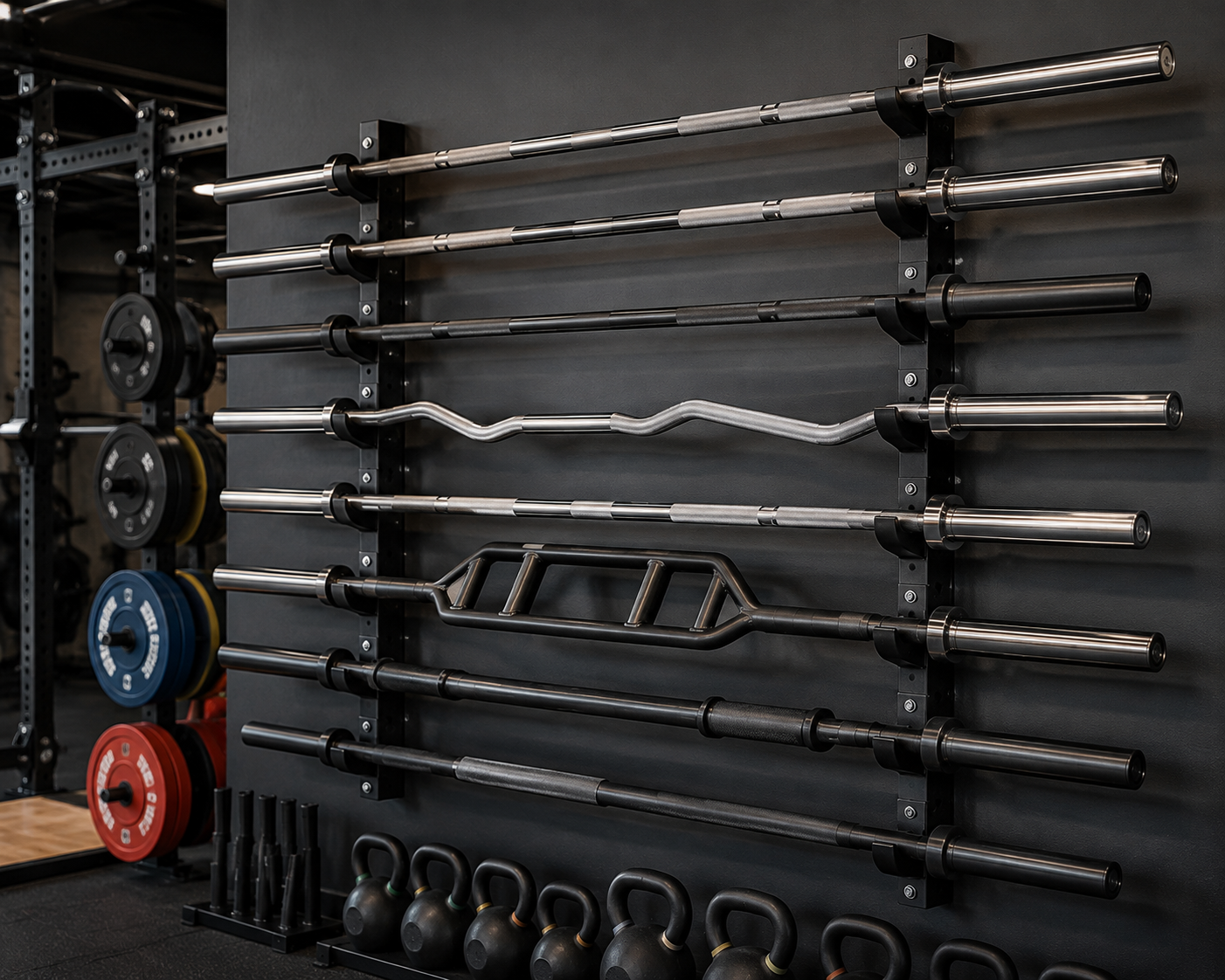 Soportes para discos y soportes para barras: cómo organizar el gimnasio para lograr la máxima eficiencia