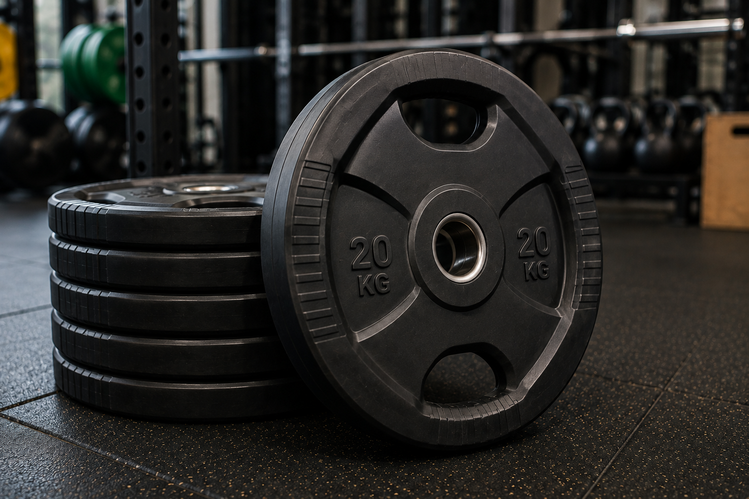 Discos de gimnasio de 20 kg: ¿de hierro fundido, recubiertos de goma o tipo «bumper»? La elección correcta