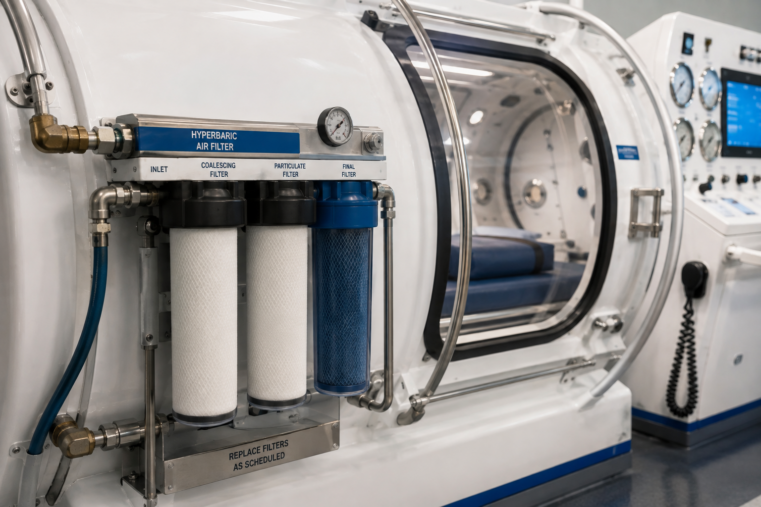 Filtros para cámaras hiperbáricas: cómo garantizar aire puro y una oxigenación de calidad