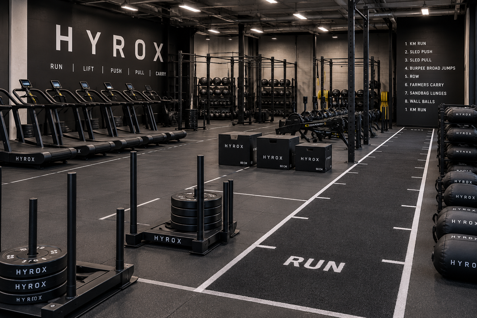 Cómo montar una zona Hyrox en el gimnasio: guía práctica para crear un espacio funcional