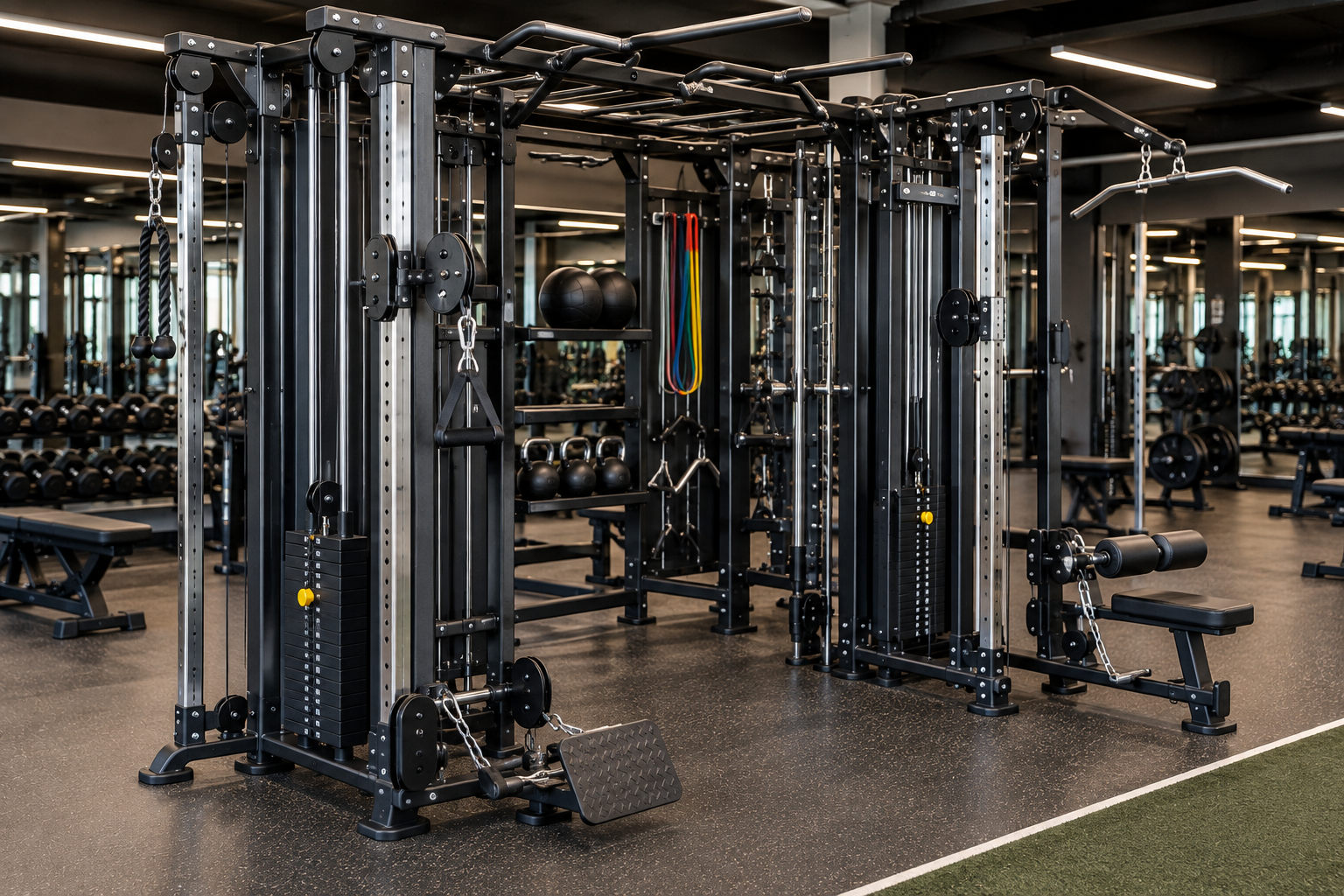 Máquina «Jungle» en un gimnasio profesional: cómo diseñar los circuitos, la instalación y el coste total