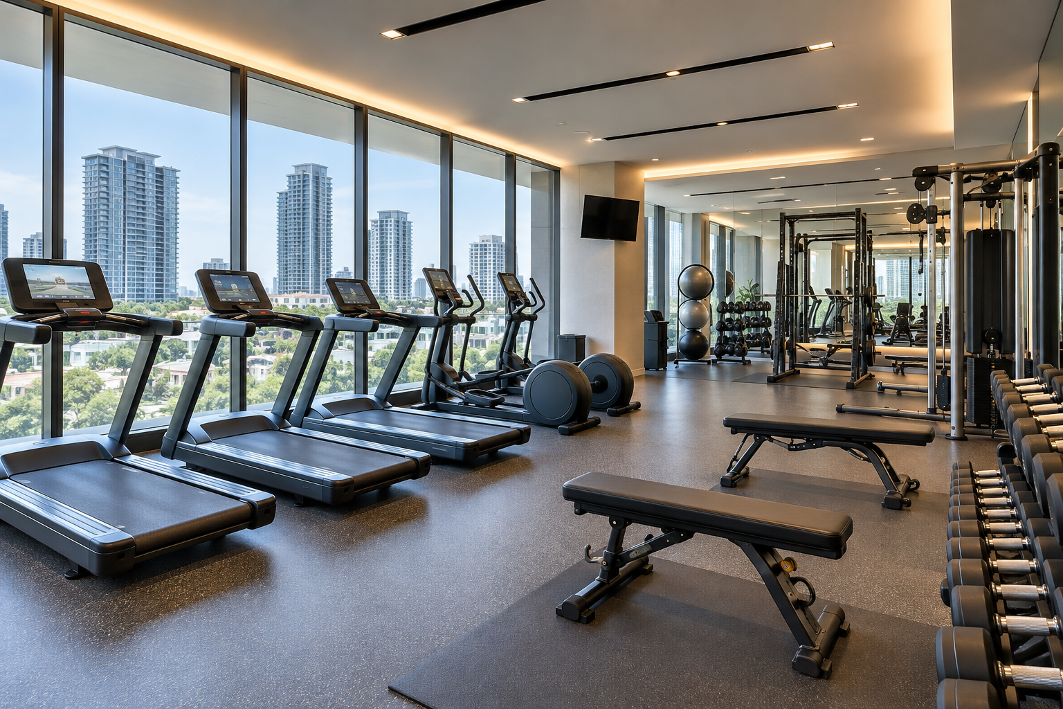 Mantenimiento del gimnasio del edificio: plan de inspecciones y limpieza