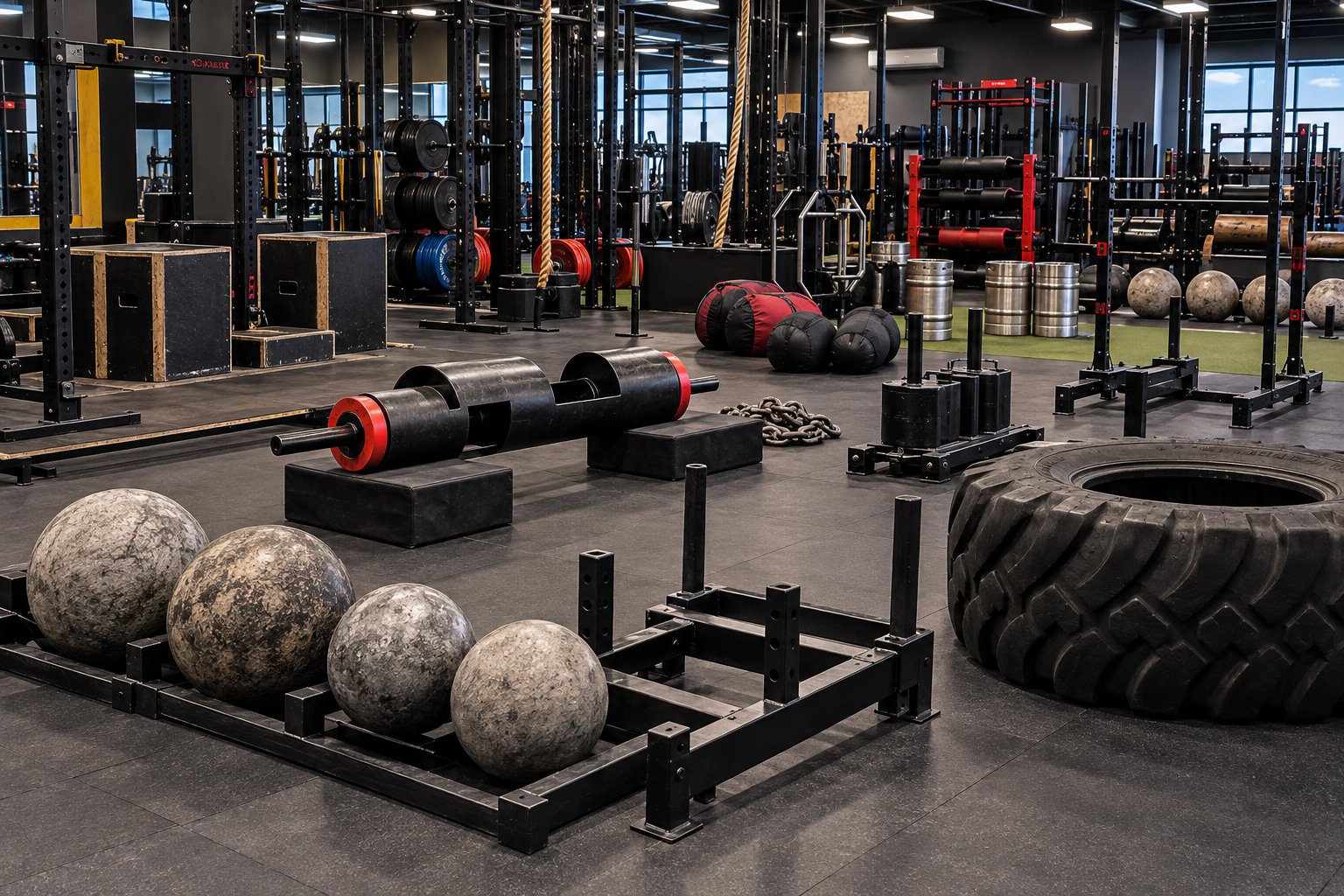 Seguridad y espacio para el equipamiento de strongman: cómo diseñar una zona segura