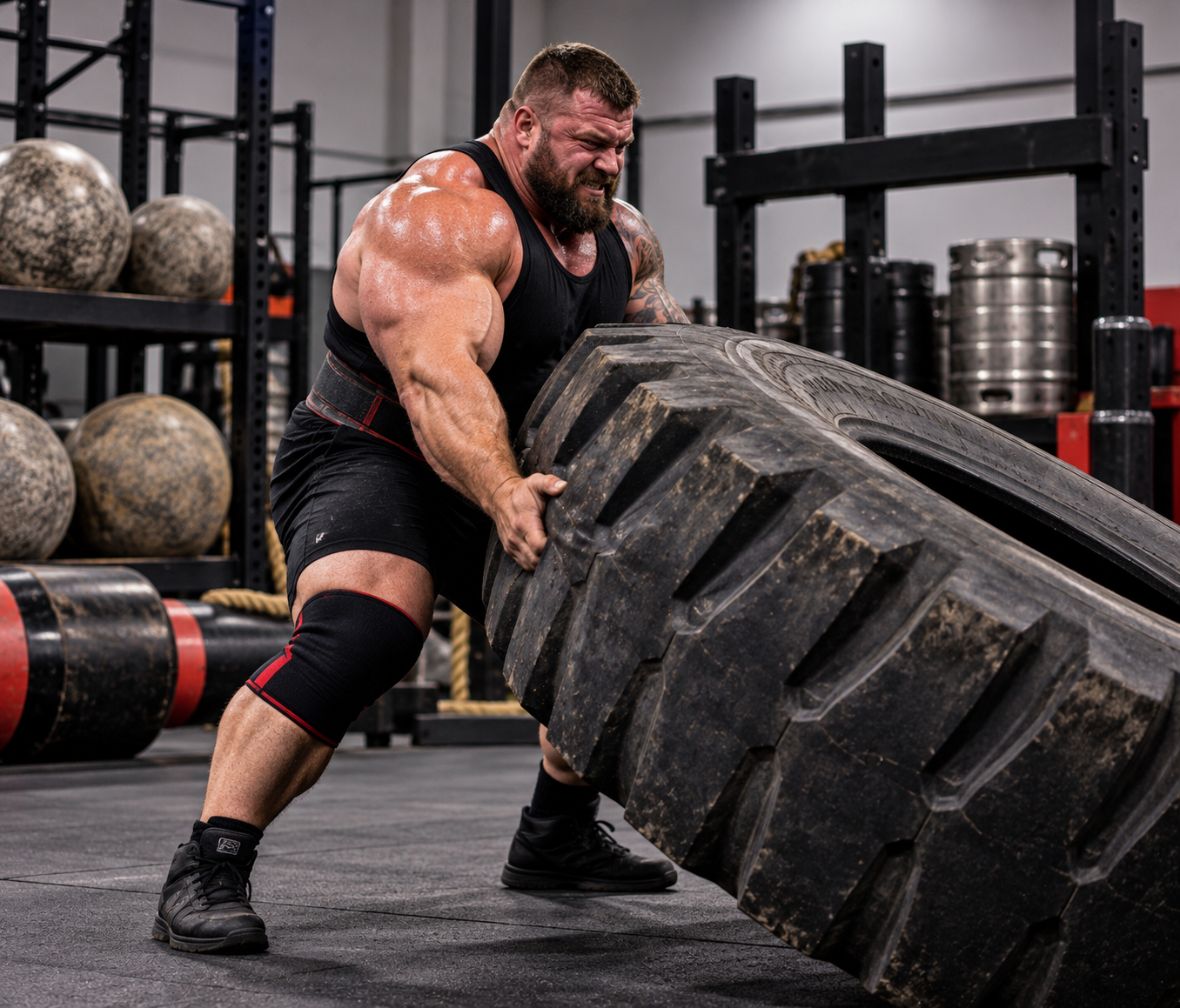 ¿Qué material se necesita para el entrenamiento de strongman?